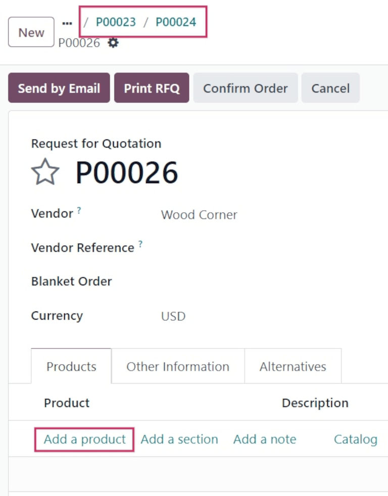 Cotización alterna en blanco con alternativas en las migajas de pan. 