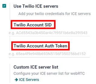 Activar la opción "Usar los servidores ICE de Twilio" en los ajustes generales de Nexovate.