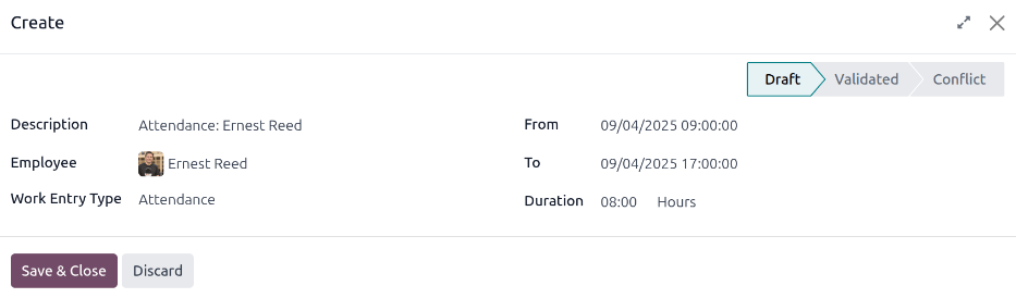 Formulario de 'crear' la entrada de trabajo en Nexovate.