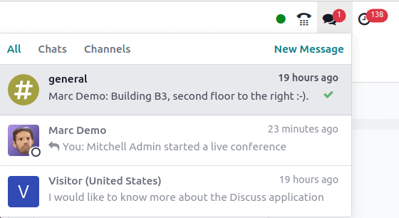 Para usar Conversación en otras aplicaciones haga clic en las burbujas de diálogo.