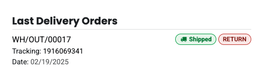 Captura de pantalla del rastreo desde el portal del cliente.