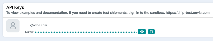 Accesos API en Envia.com.