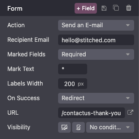 Editar un formulario para cambiar su acción