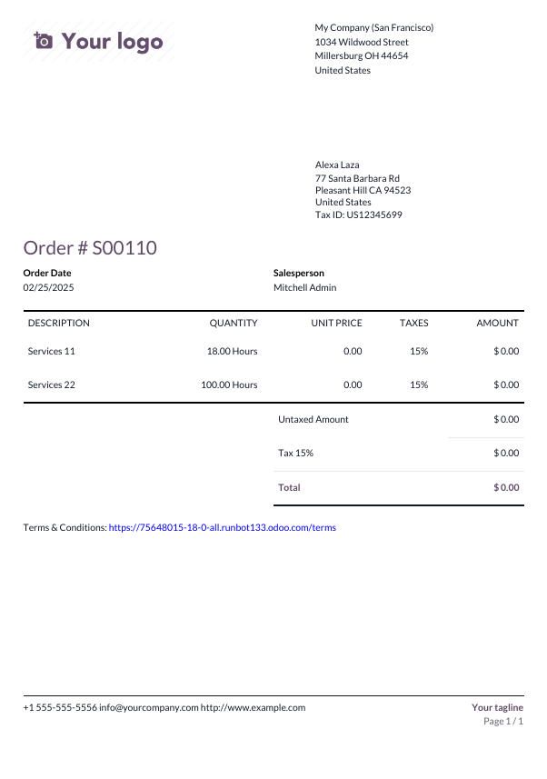Captura de pantalla con un ejemplo del diseño "Negritas".