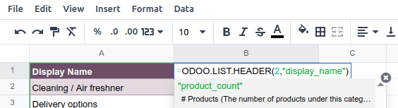 Agregar campos o columnas al editar la fórmula