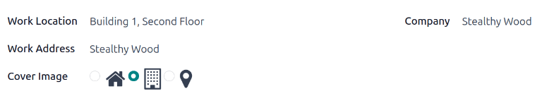 Un formulario para la nueva ubicación de trabajo con todos los campos completados.