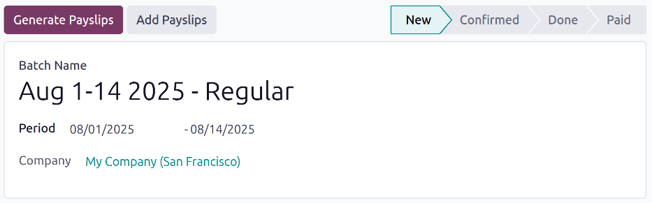 Los detalles del nuevo lote.