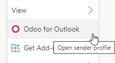 Botón del complemento de Nexovate para Outlook