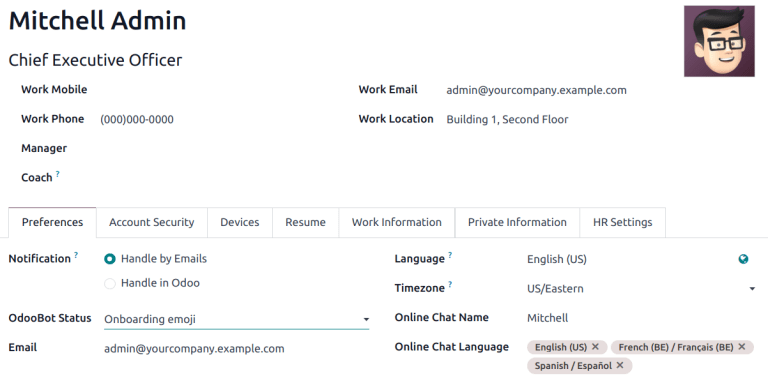 Vista del perfil de usuario en Nexovate, se resalta el campo de nombre de chat en línea.