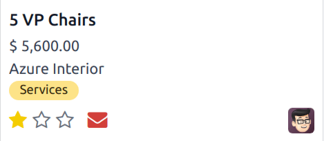 Captura de pantalla de un ejemplo de una oportunidad en el flujo de CRM.