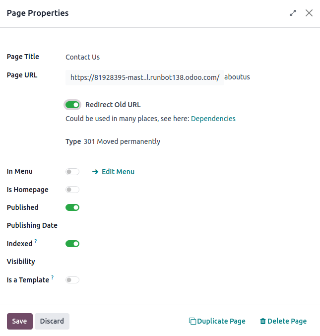 Redirigir URL antigua 