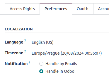 Imagen de la pestaña de preferencias en Conversaciones de Nexovate.