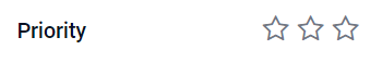 Captura de pantalla de un ejemplo de un campo de prioridad.