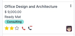 Captura de pantalla de una oportunidad de ventas con la opción para eliminar una llamada del widget VoIP.
