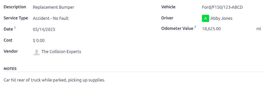 Proporcionar la información para la reparación de un accidente. 