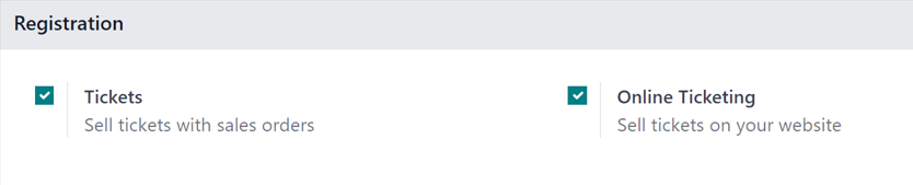 La sección Registro en la página de ajustes en la aplicación Eventos de Nexovate.