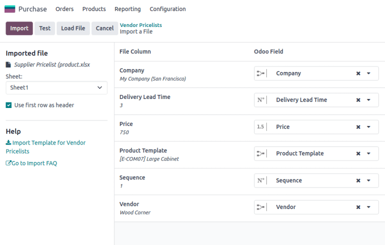 Pantalla para subir archivos.