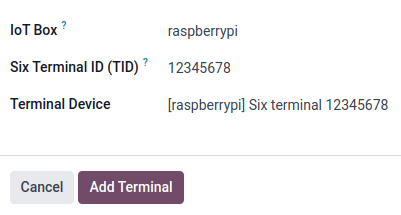 Configurar el ID de terminal para la terminal de pago de SIX